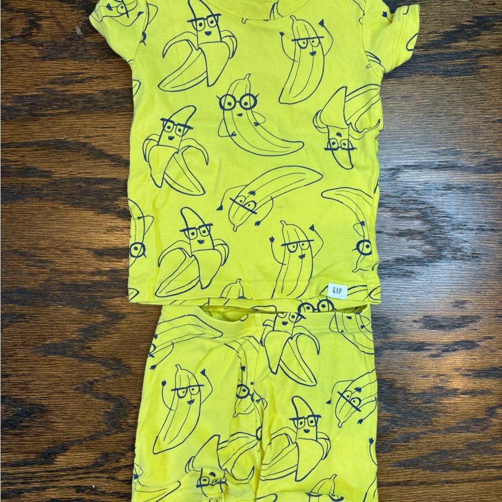 GAP Yellow Banana Print Kids Pajamas